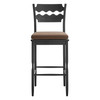 Jax Oak Wood Bar Stool With Wavy Razor Back and Cushion by Modway / EEI-7519