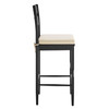 Jax Oak Wood Bar Stool With Wavy Razor Back and Cushion by Modway / EEI-7519
