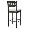 Jax Oak Wood Bar Stool With Wavy Razor Back and Cushion by Modway / EEI-7519