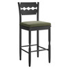 Jax Oak Wood Bar Stool With Wavy Razor Back and Cushion by Modway / EEI-7519