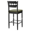 Jax Oak Wood Bar Stool With Wavy Razor Back and Cushion by Modway / EEI-7519