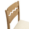Jax Oak Wood Bar Stool With Wavy Razor Back and Cushion by Modway / EEI-7519