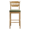 Jax Oak Wood Bar Stool With Wavy Razor Back and Cushion by Modway / EEI-7519