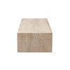 Ark Rectangle Cocktail Table in Genuine Beige Marble / ARKCTBE