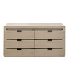Sonoma 6-Drawer Wood Dresser in Light Natural Grey Wash Finish / SONOMADRNA