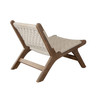 Laurel Wood Accent Chair in Caramel/Walnut Finish w/ Woven Natural Rope Seat & Back / LAURELCHWA