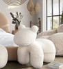 Bailey Animal Bench in Cream Faux Sheepskin / BAILEYBECM