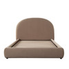 Fox Queen Bed in Camel Performance Velvet w/ Arch Headboard / FOXCAQUBED