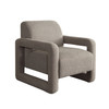 Kona Open Arm Accent Chair in Mink Polyester Fabric / KONACHMK