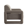 Kona Open Arm Accent Chair in Mink Polyester Fabric / KONACHMK