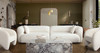 Micah 2PC Sofa in Elite Ivory Polyester Fabric / MICAHIV2PCSO