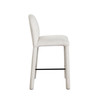 Roan Counter Height Chair in Ivory Polyester Fabric w/ Black Metal Supports / ROANSTIV