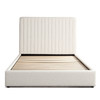 Brooke2 54" Queen Bed w/ Vertical Channel Tuft in Ivory Boucle / BROOKE2IVQUBED