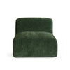 Echo Armless Chair in Spruce Green Fabric / ECHOACSP