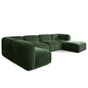 Echo 6PC Reversible Sectional in Spruce Green Fabric / ECHO2SC3AC1OTSP