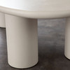 Echo Cocktail Table in Ivory Cement Finish / ECHOCTIV