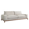 Fallon Sofa in Light Barley Polyester Fabric with Wood Trim & Leg / FALLONSOBA