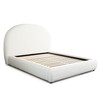Fox Eastern King Bed in White Performance Fabric w/ Arch Headboard / FOXWHEKBED