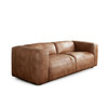 Hyde Sofa in Saddle Brown Leatherette / HYDESOBR