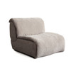 Leigh Armless Chair in Dove Nature Polyester Fabric / LEIGHACDV