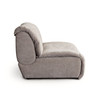 Leigh Armless Chair in Dove Nature Polyester Fabric / LEIGHACDV
