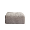 Leigh Ottoman in Dove Nature Polyester Fabric / LEIGHOTDV