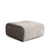Leigh Ottoman in Dove Nature Polyester Fabric / LEIGHOTDV