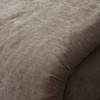Leigh Ottoman in Dove Nature Polyester Fabric / LEIGHOTDV