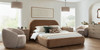 Ocean Queen Bed with Mattress Platform in Dune Medal Bronze Performance Fabric / OCEANDUQUBED