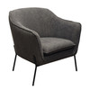 Status Accent Chair in Grey Fabric with Metal Leg / STATUSCHGR