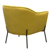 Status Accent Chair in Yellow Fabric with Metal Leg / STATUSCHYL