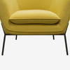 Status Accent Chair in Yellow Fabric with Metal Leg / STATUSCHYL