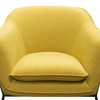 Status Accent Chair in Yellow Fabric with Metal Leg / STATUSCHYL