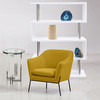 Status Accent Chair in Yellow Fabric with Metal Leg / STATUSCHYL
