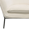 Status Accent Chair in Cream Fabric with Black Powder Coated Metal Leg / STATUSCHCR