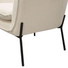 Status Accent Chair in Cream Fabric with Black Powder Coated Metal Leg / STATUSCHCR