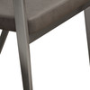 Adele Set of Two Dining/Accent Chairs in Grey Leatherette w/ Brushed Stainless Steel Leg / ADELEDCGR2PK
