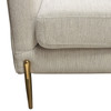 Lane Chair in Light Cream Fabric with Gold Metal Legs / LANECHCM