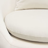 Celine Swivel Accent Chair in Light Cream Velvet w/ Brushed Gold Accent Band / CELINECHCM
