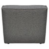 Marshall Scooped Seat Armless Chair in Grey Fabric / MARSHALLACGR