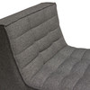 Marshall Scooped Seat Armless Chair in Grey Fabric / MARSHALLACGR