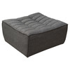 Marshall Scooped Seat Ottoman in Grey Fabric / MARSHALLOTGR