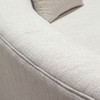 Raven Sofa in Light Cream Fabric w/ Brushed Silver Accent Trim / RAVENSOCM