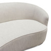 Raven Sofa in Light Cream Fabric w/ Brushed Silver Accent Trim / RAVENSOCM