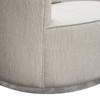 Raven Chair in Light Cream Fabric w/ Brushed Silver Accent Trim / RAVENCHCM