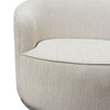 Raven Chair in Light Cream Fabric w/ Brushed Silver Accent Trim / RAVENCHCM