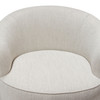 Raven Chair in Light Cream Fabric w/ Brushed Silver Accent Trim / RAVENCHCM