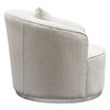 Raven Chair in Light Cream Fabric w/ Brushed Silver Accent Trim / RAVENCHCM