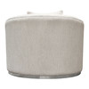Raven Chair in Light Cream Fabric w/ Brushed Silver Accent Trim / RAVENCHCM