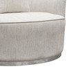 Raven Chair in Light Cream Fabric w/ Brushed Silver Accent Trim / RAVENCHCM